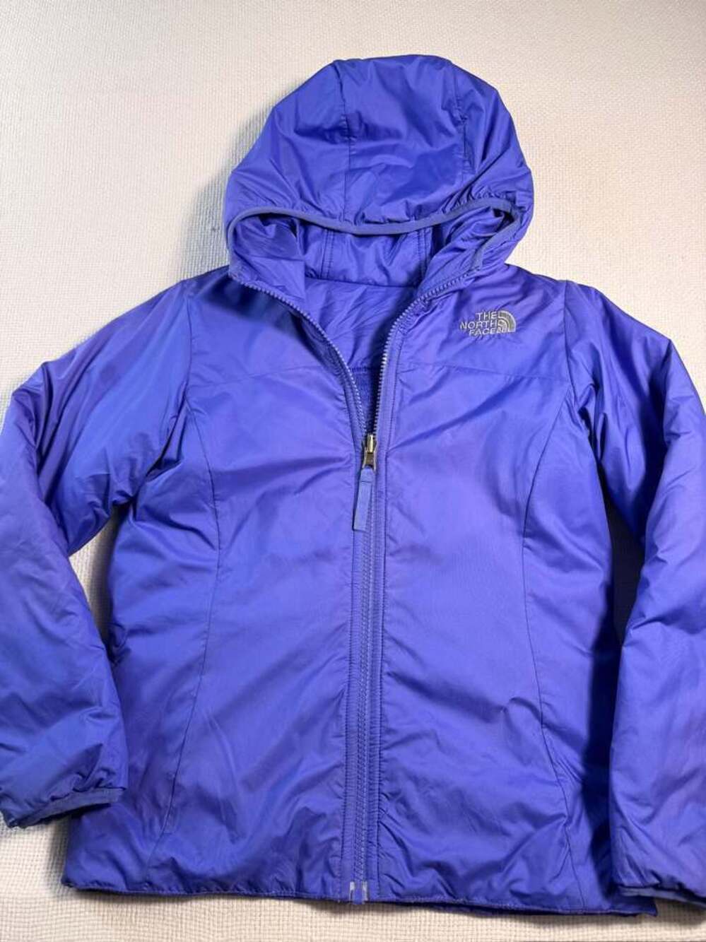 The North Face Purple Oso Fleece Hooded Jacket Girls Size S (7/8)